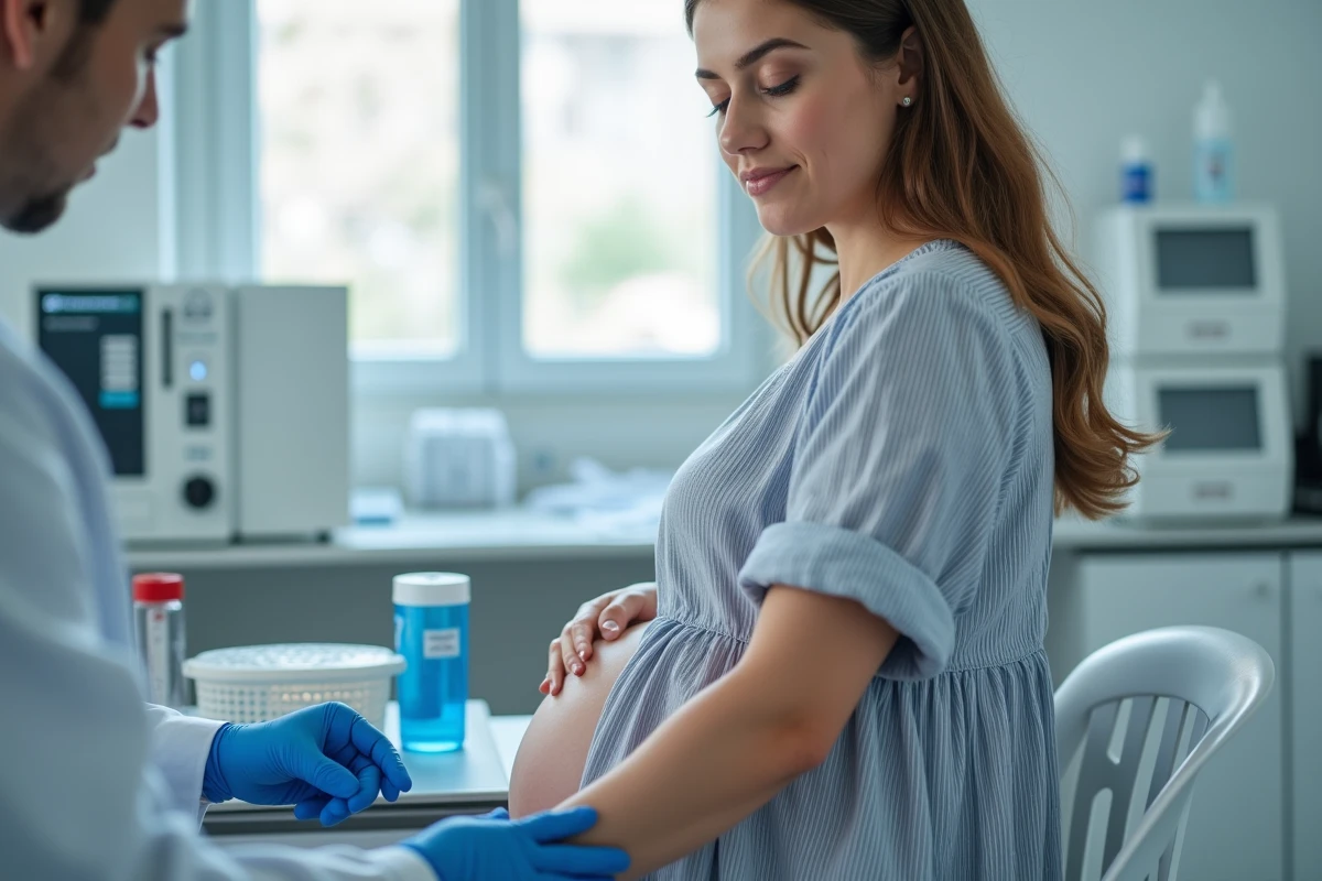 Prise de sang chez une femme enceinte pour surveiller le taux de transaminases hépatiques