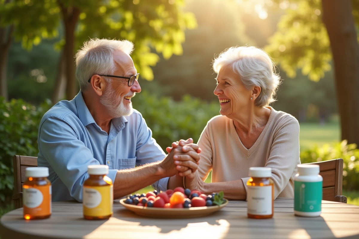 Un couple âgé souriant lors d